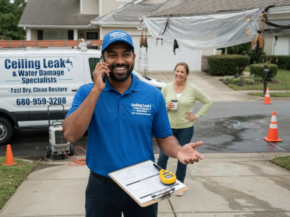 Ceiling Leak Cleanup Mooreland, OK FAQs